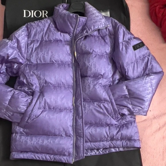 Dior Oblique Purple Puffer Jacket - Picture 6 of 10
